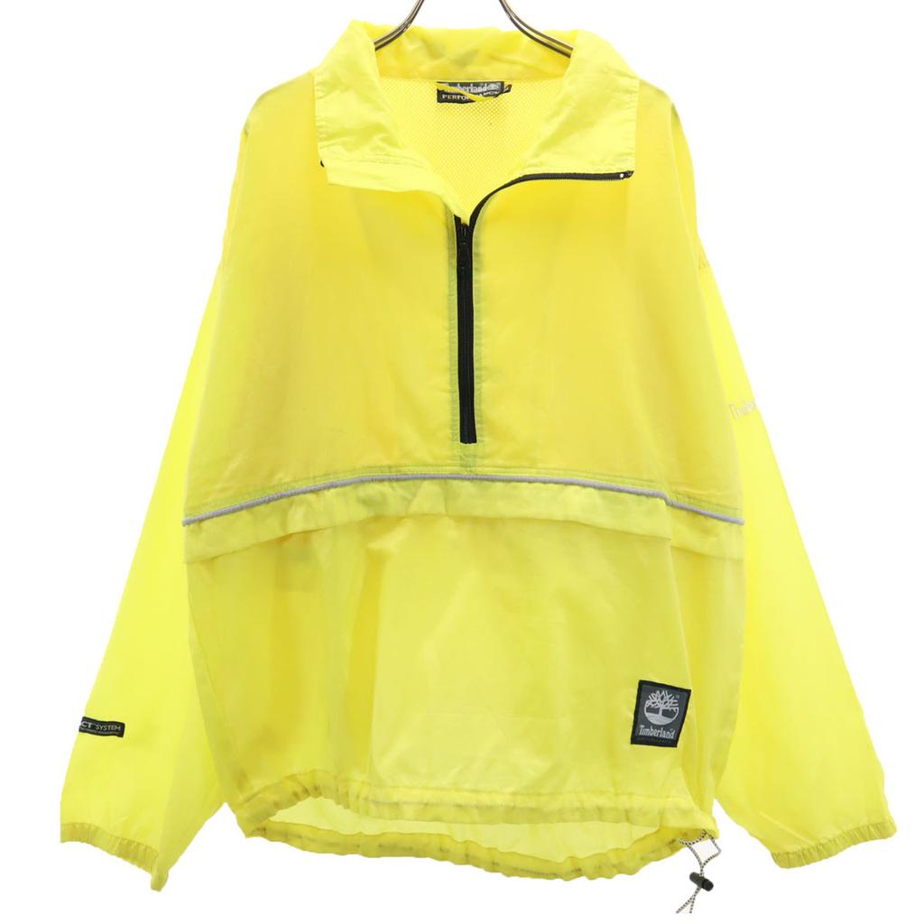 Timberland Half zip Nylon jacket M yellow pullover Men's Used