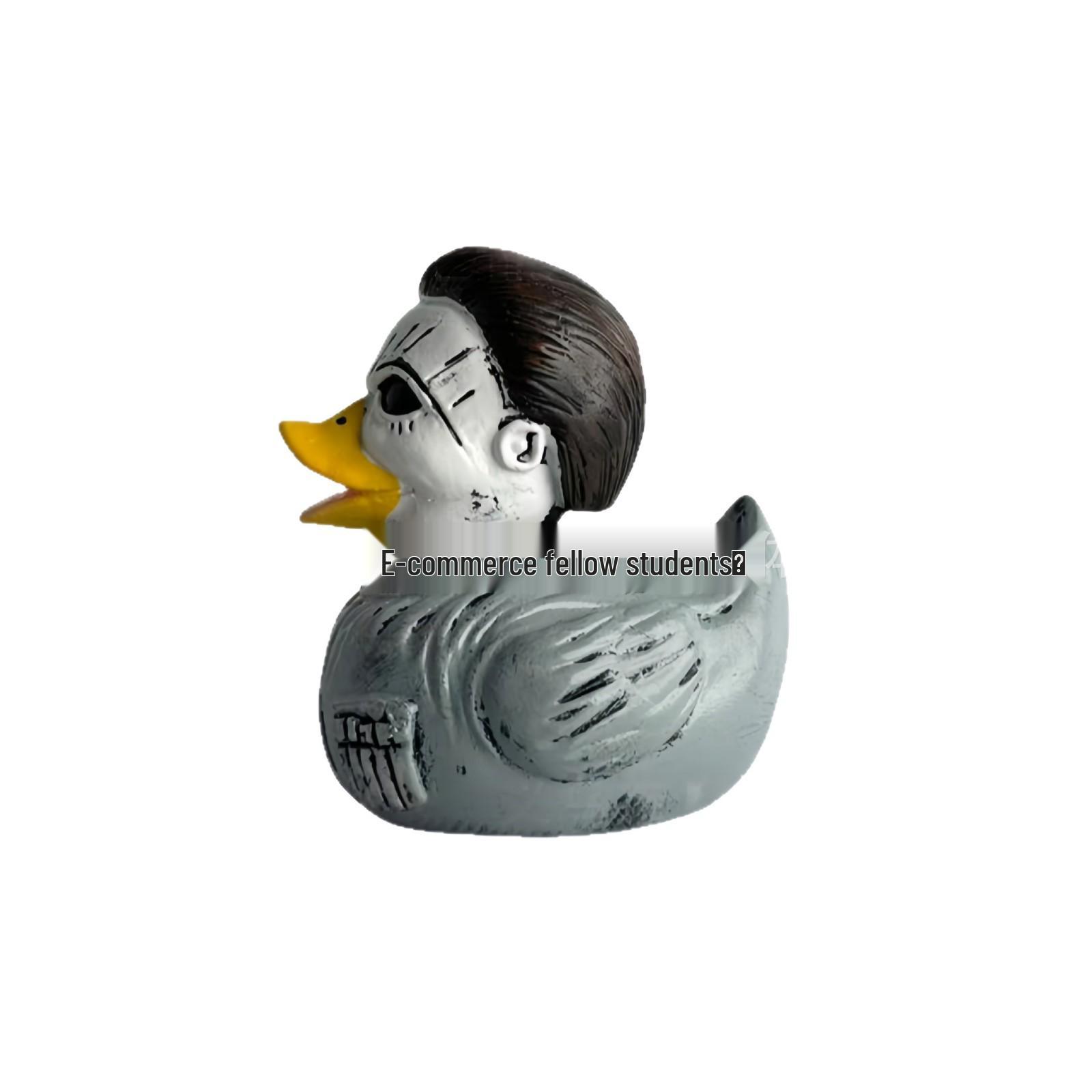 Horror Movie Duck Statue Halloween Gift – Creative and Fun Ornament Evil Duck B