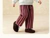 Tongbei Kids' 2025 Winter Striped Merino Wool Pants for Boys & Girls – Warm, Versatile Long Pants
