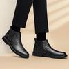 Men's Ankle Boots All-match Men Dress Shoes Slip On Male Walking Boots 2024 New Arrival Men Winter Plush Snow Boots