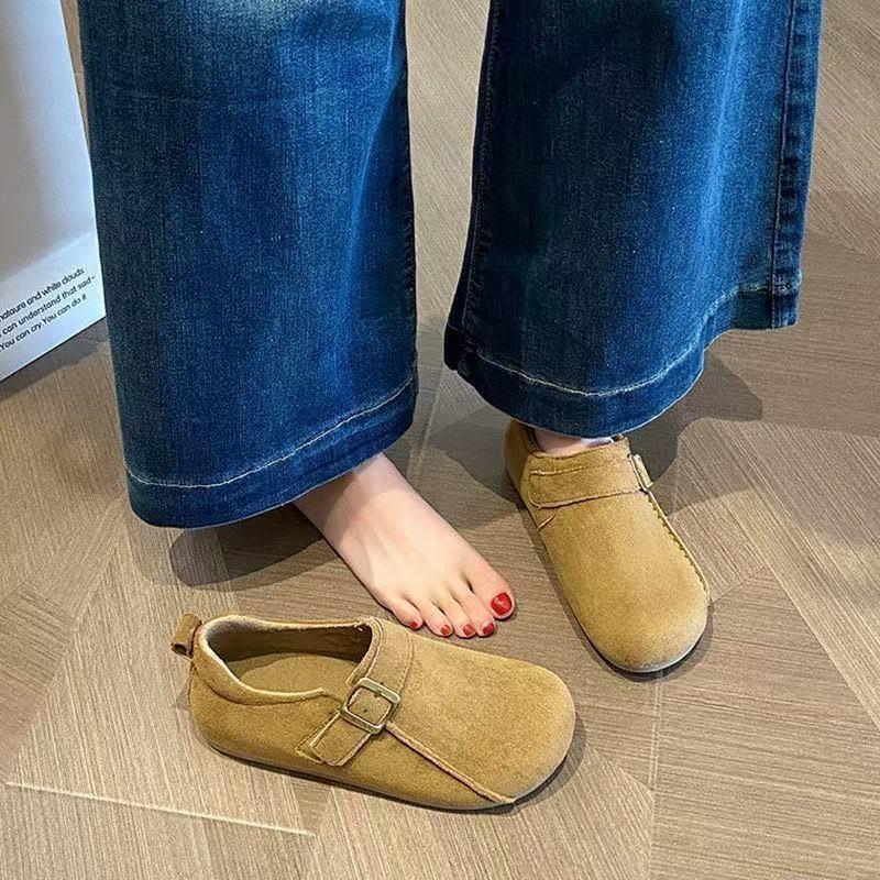 

Versatile and comfortable all-inclusive women s autumn new lazy one-pedal Doudou shoes single shoes women 40 верблюд