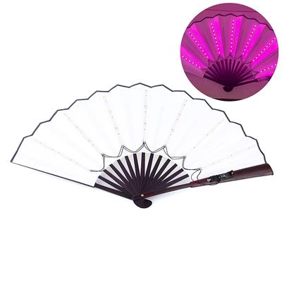 Glow Katlanır Led Fan Dans Işığı Gece Gösterisi Cadılar Bayramı Noel Rave Festivali