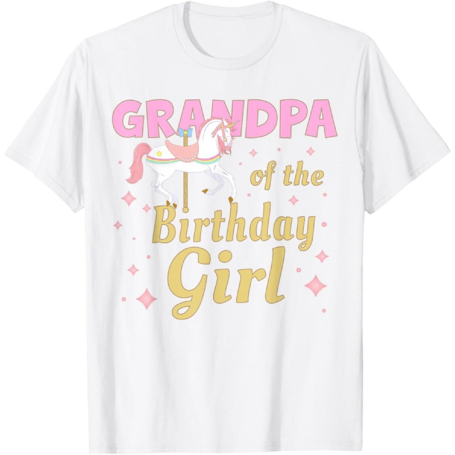 Grandpa Carousel Party 1st Birthday Girl Family Matching T-Shirt S белый