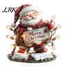 Indoor Holiday Home Decor Christmas Winter Ornaments, Double-sided Acrylic Snowman/Santa Claus/Reindeer/Cottage Table Durable Ornaments Decorations