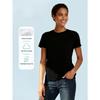 European sizes Women'S Black Graphic T-Shirt with Butterfly Rose & Letter A Print  Heavyweight Slim Fit Short Sleeve Round Neck Top