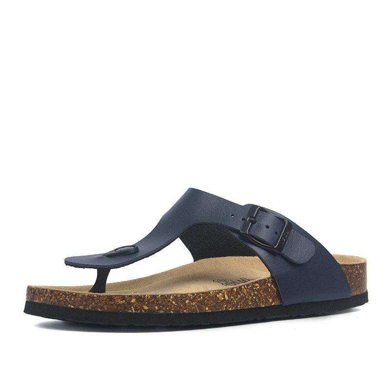 Fashion New Summer Cork Slippers Shoe Women Casual Mixed Color PU Flip Flops Holiday Beach Slides Flat With Plus Size 35-45