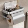 Mellbo Toilettenpapierhalter, Stilvoller Papierhalter mit Ablage, Einfache Montage, Aluminiumlegierung, Silber