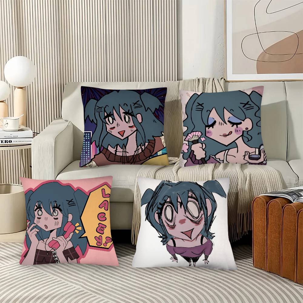 1Pc L-Laceys Games Cool Cute Pillow Case Fashion Square Pillowcase Bedroom Sofa Room Ins Decoration Leisure