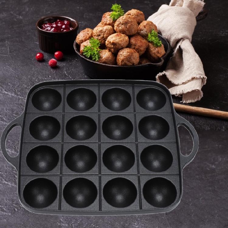 Nonstick Octopuses Ball Pancake Maker Meatball Pan Baking Tray 16 Hole Aluminum Grills Pan for Cooking and Baking