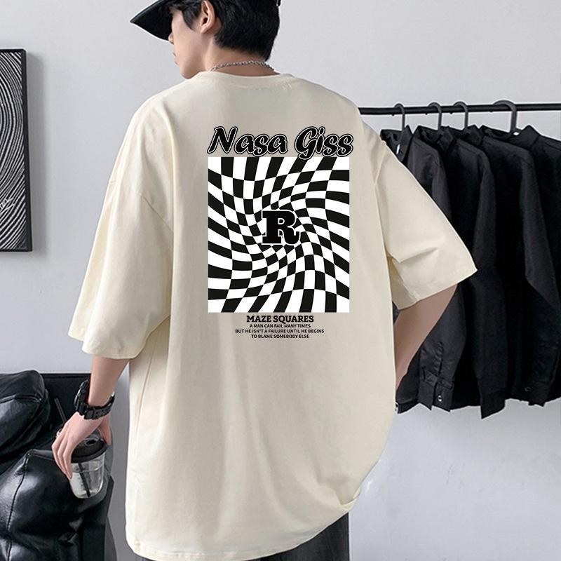 

Мужская футболка оверсайз свободного кроя со спущенным плечом, 100% хлопок, мужская уличная футболка 4XL бежевый