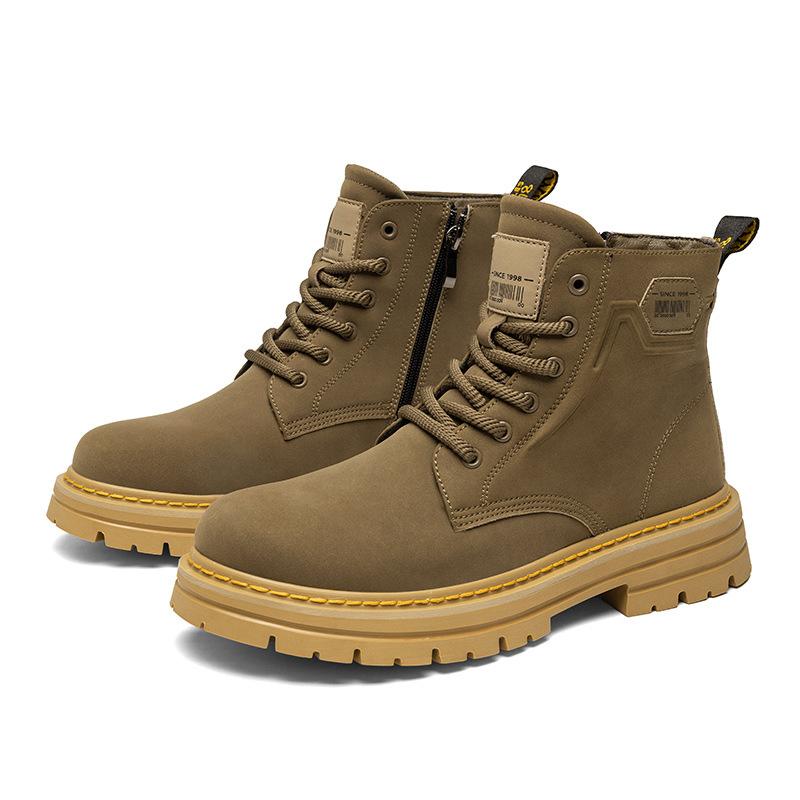 Martin Boots Men's New Boots Men's Tooling Hiking Shoes Yellow Boots Men's Outdoor High-top Martin Boots Teen Tide