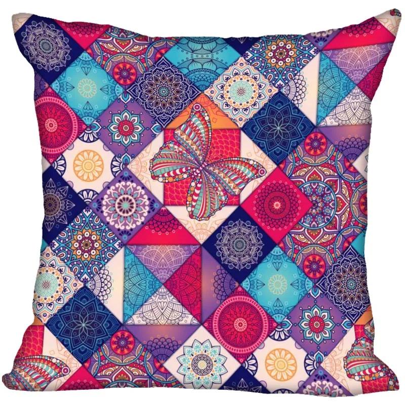 Invisible Zipper Throw Pillowcase Famous Art Floral Home Decor Satin