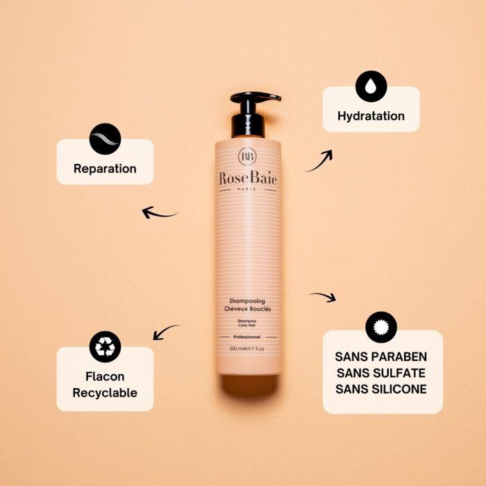 Rose Baie Shampoing Cheveux Bouclés x Huile D'Avocat
