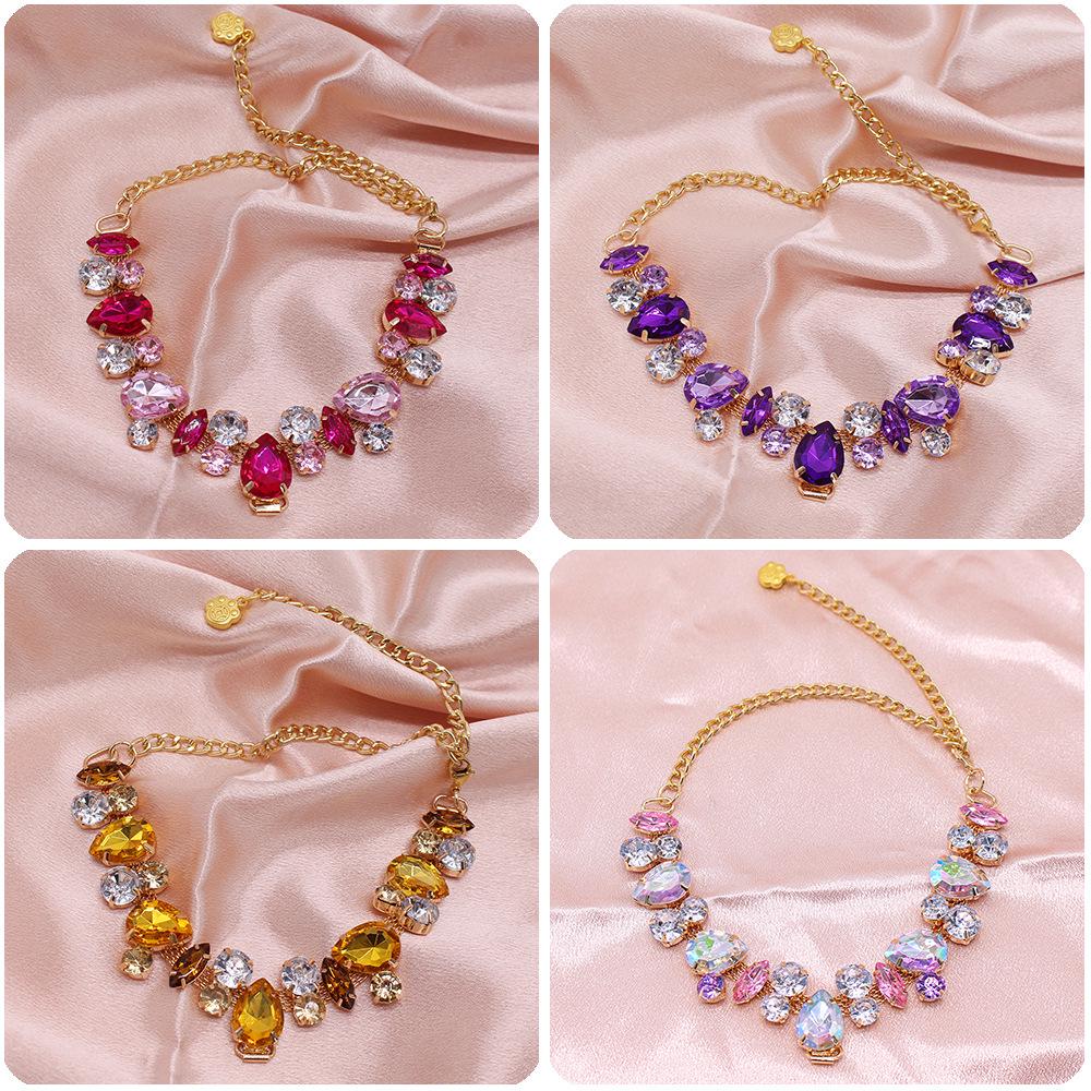 Princess Gem Pearl Necklace: Diamond Pet Collar for Cats and Dogs, Ideal for Weddings, Birthdays, and Photography.