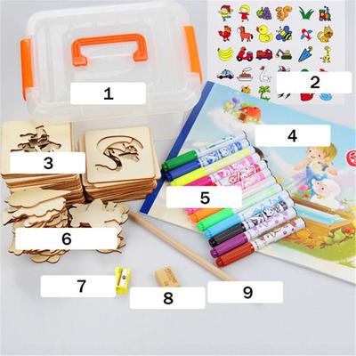 100 pçs/lote crianças pintando modelos de estêncil desenho estêncil oco aprendizagem educacional para crianças