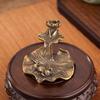 Solid Brass Lotus Frog Carp Backflow Incense Burner Censer Holder Ornaments Sandalwood Burner Reflux Incense Stick Holder