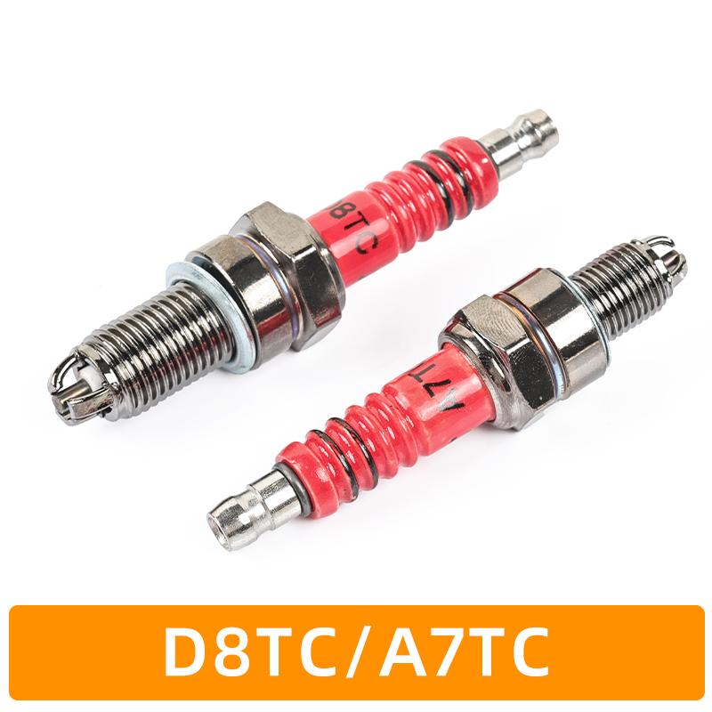 Three-stage spark plugs for scooters, A7TC/D8TC motorcycle models with 125 and 150 horsepower, 100cc universal ignition plugs