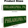 LINStore Philadelphia, PA City Sign Vintage Metal Wall Art Office/Home/Classroom Decor 4” X 16”