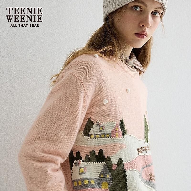 Teenie Weenie Women's Bear Intarsia Knit Sweater
