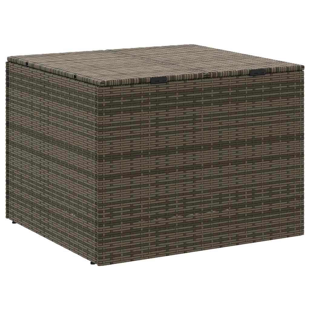 Garden Storage Box Gray 291 L Poly Rattan