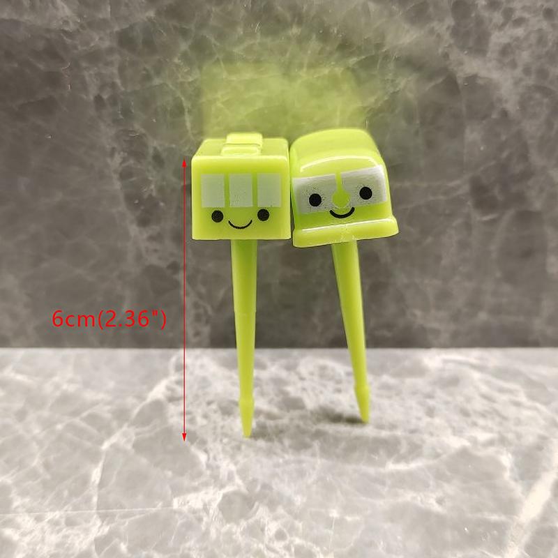 1set Car Castle Vegetable Cute Mini Toddler Children Fruit Forks Toothpicks Kids Food Picks Cartoon