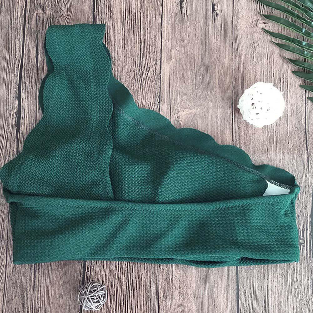 Cheap 2Pcs Fashion Women One Shoulder High Waist Scalloped Bikini Set ...