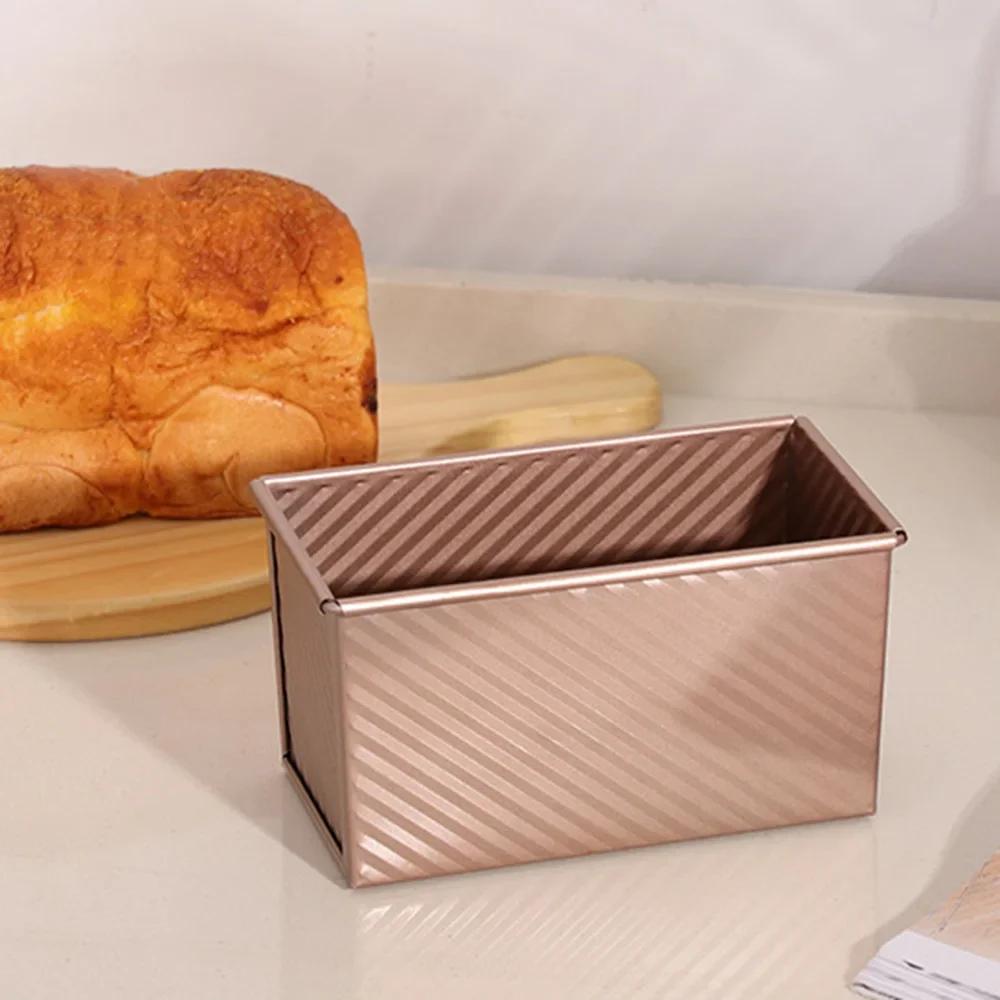 1Pc Rectangular Bread Mold with Cover Bread Baking Tray Cake Toast Non-Stick Toast Box with Lid Carbon Steel Kitchen Accessory