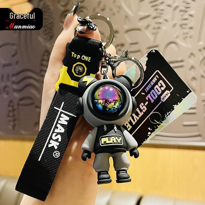 Genuine Lightning Bear Cartoon Keychain - Fun Couple Fashion Pendant for Bags & Cars