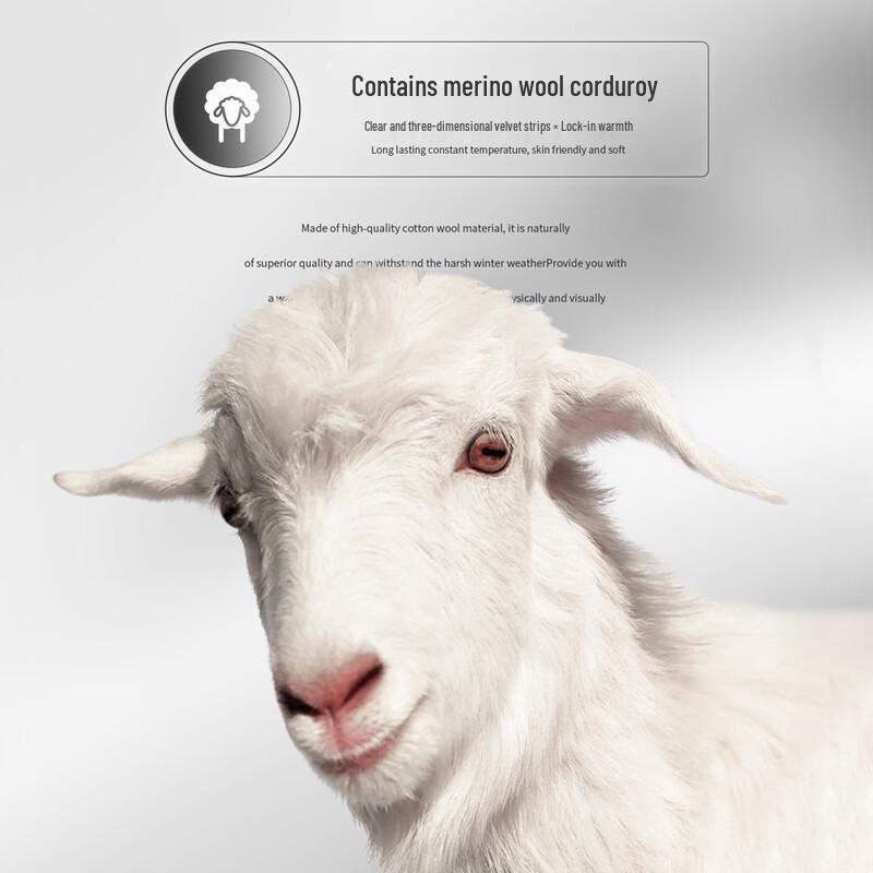 Men's Merino Wool Blend Corduroy Straight Leg Casual Pants