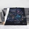 Hollow Knight Silksong Karte Gestrickte Decke Spielkarte Flanell Überwurfdecke Sommer Klimaanlage Personalisierte Warme Tagesdecke
