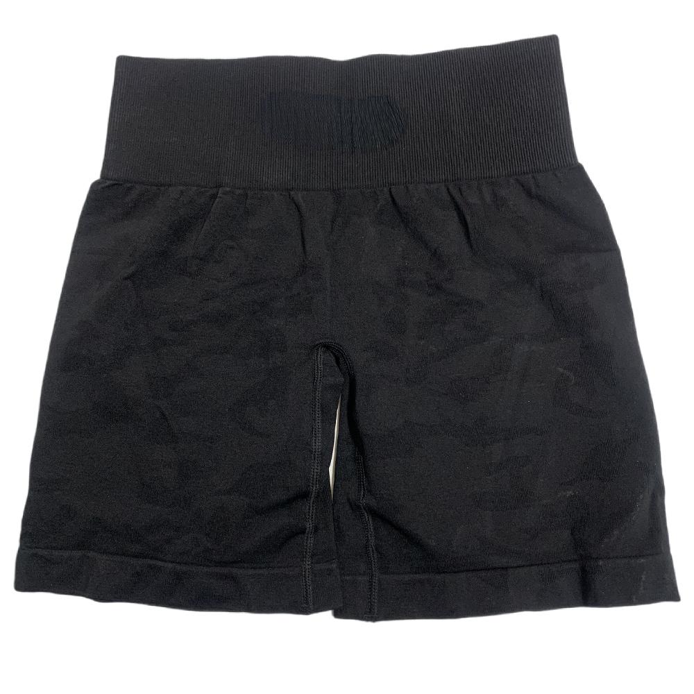 

Безшовні жіночі шорти Фітнес Еластичні дихаючі штани для підйому стегон Відпочинок Спорт Біг Фітнес Штани XS чорний