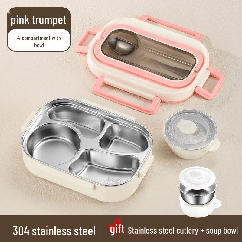 Ru Han Insulated Stainless Steel Divided Lunch Box Set