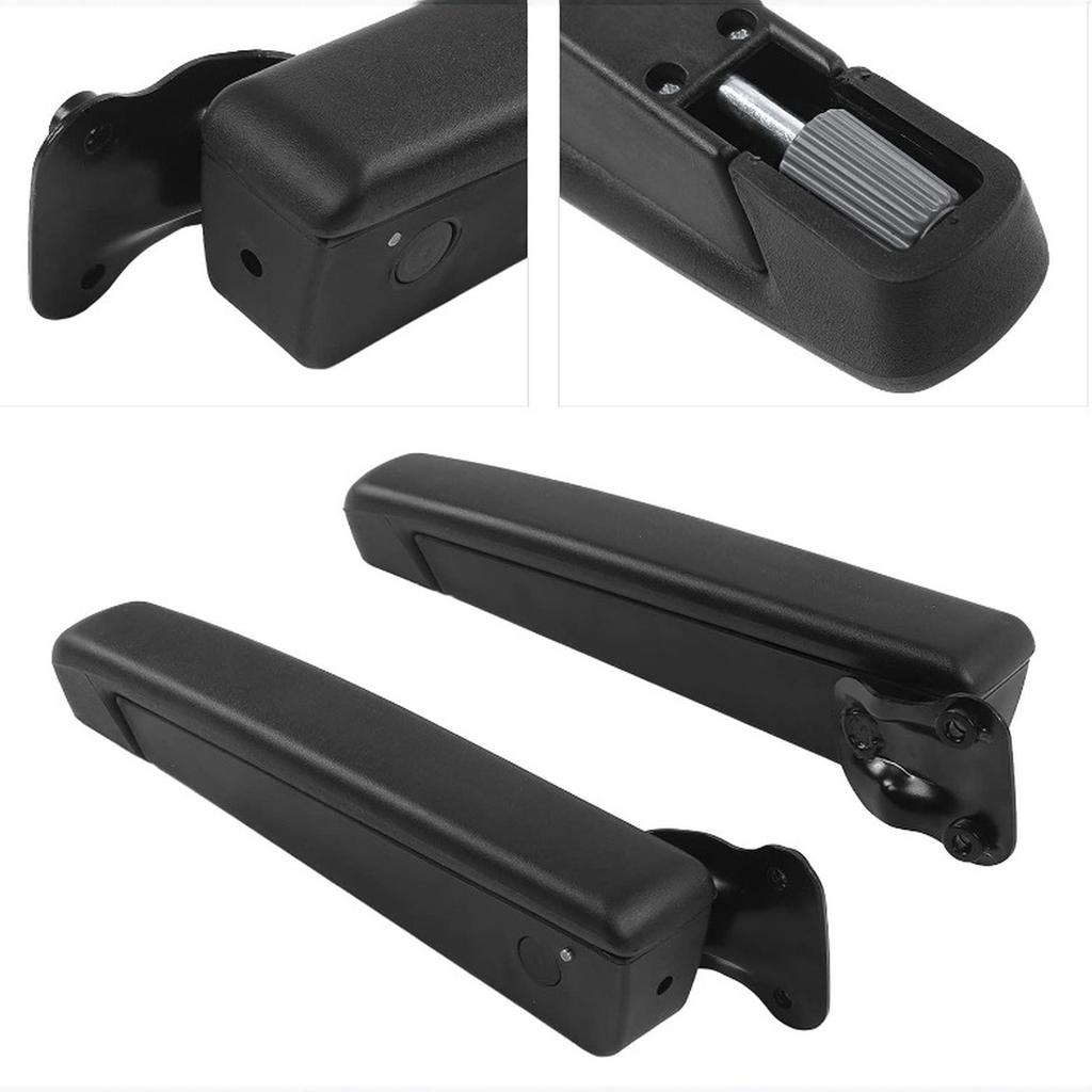 Car armrest adjustable angle seat armrest shockproof PU sponge black universal replacement car RV truck
