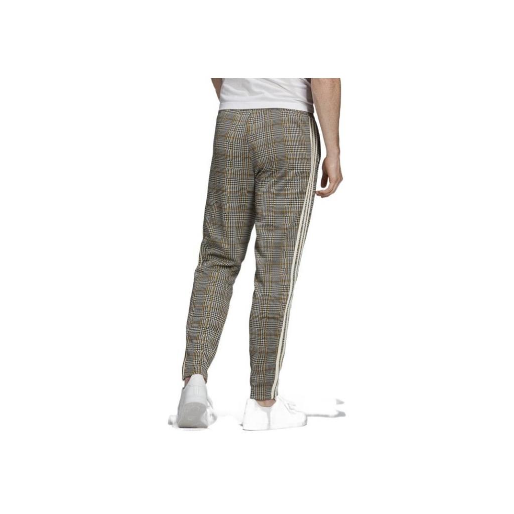 Adidas Originals Trefoil All-Over Tartan Print Casual Pants Men Bottoms Gray ED6137
