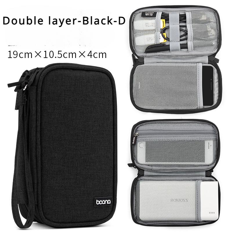 Fashion Portable Data Cable Storage Bag Outdoor Earphone Bag Organizer Digital Gadget Storage Box Charger U Disk Protection Case
