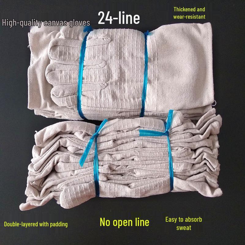 OIMG Anti-Slip Heat-Resistant Canvas Work Gloves