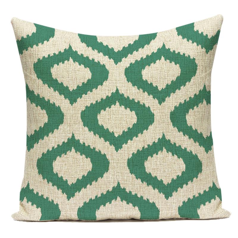 Decorative Pillows Simple Colorful Wave Stripe Geometry Polyester Pillows Cushion Covers Pillow Cover Sofa Home Decor