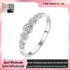 S925 Sterling Silver Women's Stackable Seven Star Moissanite Ring