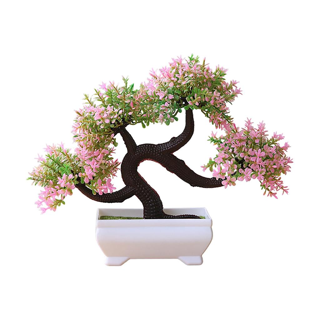 Simulace zelených rostlin v květináčích, ozdoby do květináčů, kombinace rostlin, vnitřní stolní ozdoby, simulace umělých květin, rostlin, bonsaje