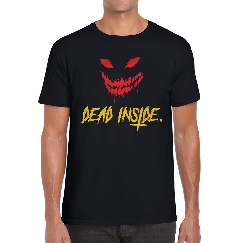 Dead Inside Scary and Horror Face Scary Skull Face Mens Tee Top 3XL