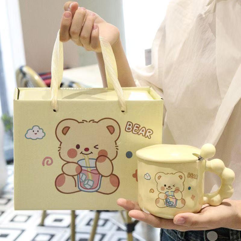 Cute Frog Cartoon Ceramic Cup Set - Creative Children's Souvenir Gift