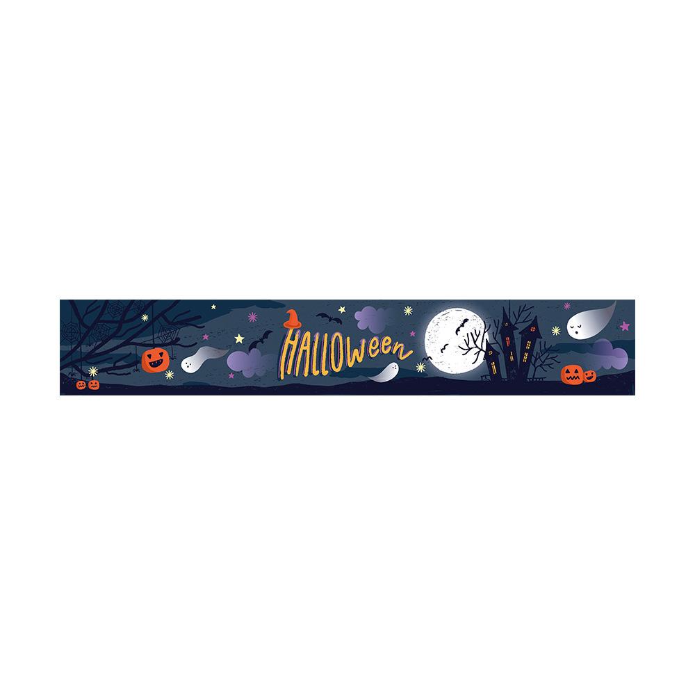 Customizable Day of the Dead Skull Banner for Halloween Party Decorations
