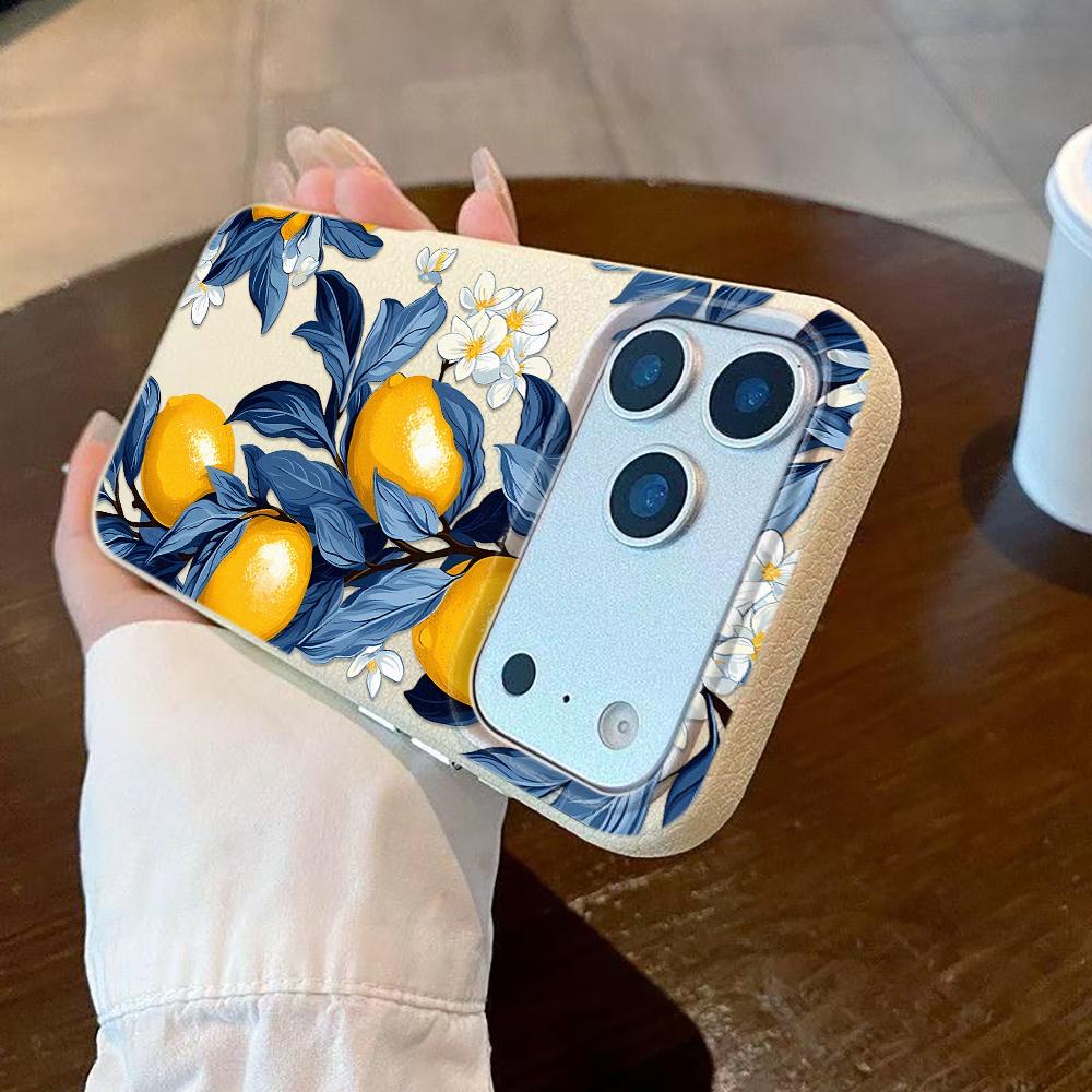 Oil Painting Orange Pattern Phone Case For iPhone 17 Pro Max 11 12 13 14 15 16 Pro 17 Air 15 14 Plus X XS XR Soft Cover