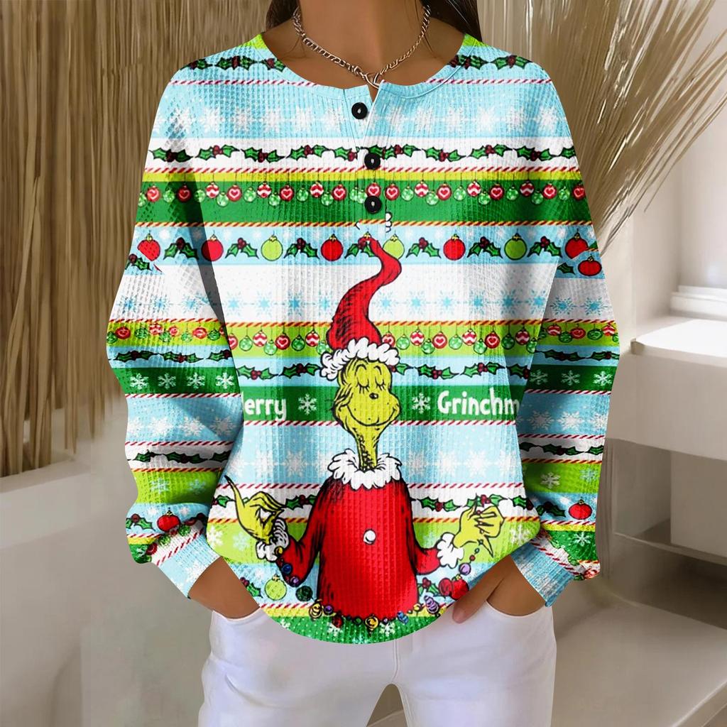 Women's Casual Shirts Long Sleeve Tops Button Up V Neck Loose Knit Fall Favorites For Women