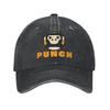 Sommer Punch Monkey Baseballkappe Sonne Sonnenschutz Design Gewaschene Trucker-Kappe Unisex Damen yk Niedlich Jagd Camping Snapback-Kappe