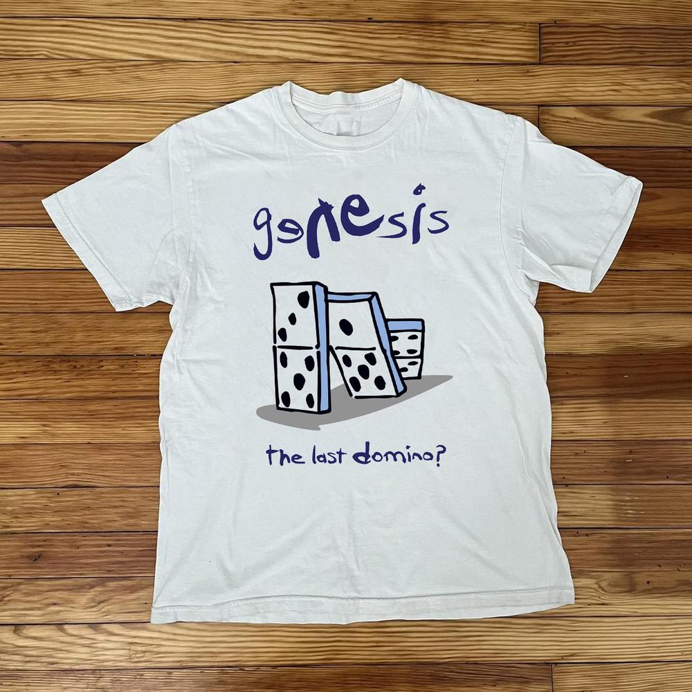 Genesis The Last Domino Хлопковая белая футболка с коротким рукавом Все размеры Унисекс футболка BB08 XL