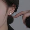 S925 Silver Stud Earrings Women's Ear Hole Earrings Niche Design Earbone Studs High-end Earrings