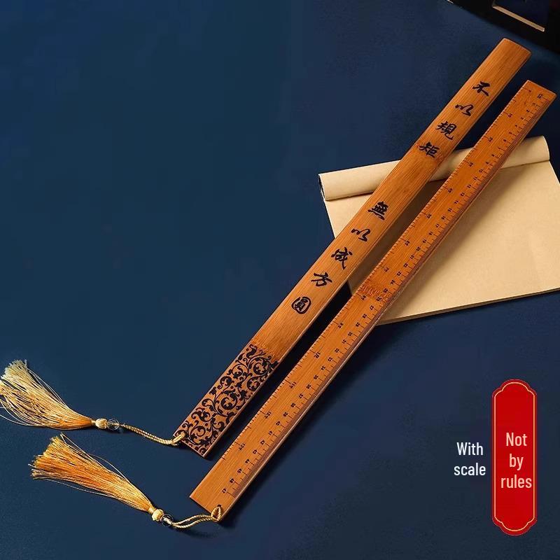 Teacher's Special Guoxue Discipleship Bamboo Ruler - Thickened Version for Classroom Use