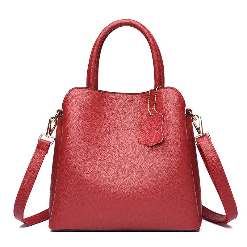 Soft Leather Luxury Handbags Women Bags Designer Female Bags for Women Casual Solid Color Tote Handbag