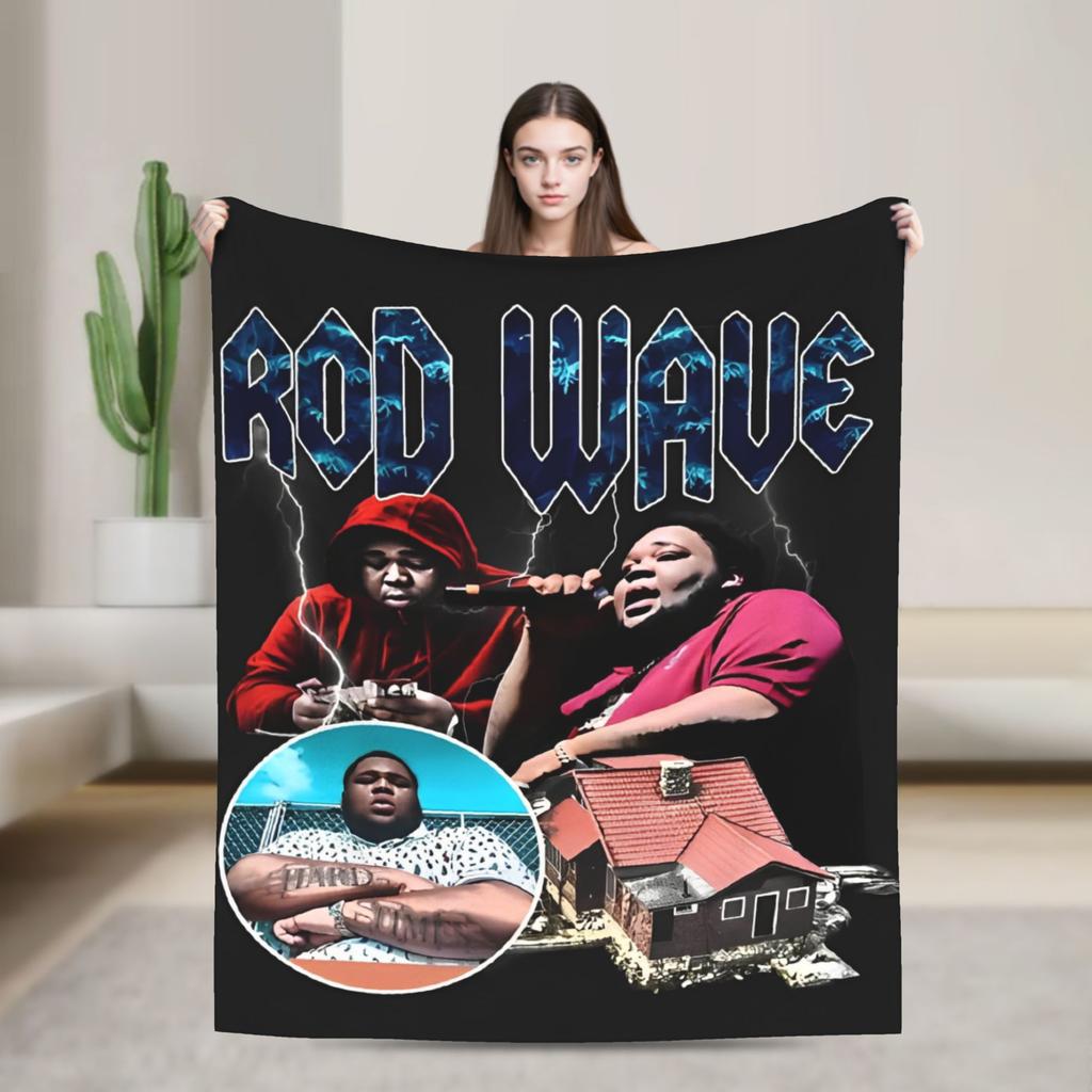 Rapper rod wave  Blanket  Decorative Flannel Bedding Throws For Bedroom Warm Custom Quality Bedspread Birthday Gift